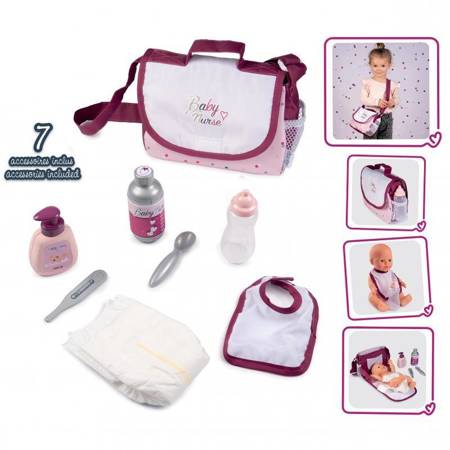  Baby Nurse Torba Do Przewijania + Akcesoria dla lalki SMOBY