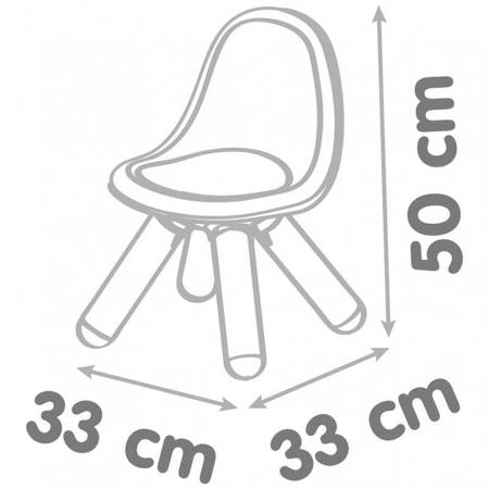 Biało-Niebieskie Krzesełko z Oparciem  SMOBY 