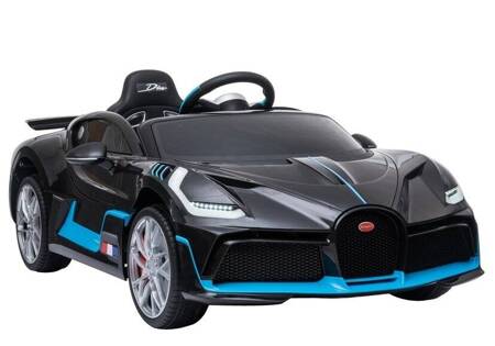 Czarne Lakierowane Bugatti Divo Auto na Akumulator