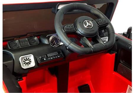 Czerwony Mercedes G63 Auto na Akumulator