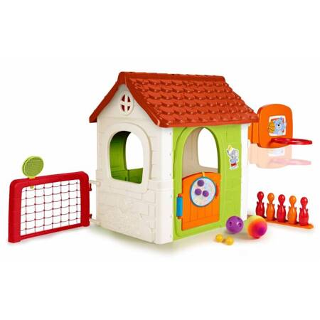 Domek Ogrodowy dla dzieci Multi Plac Zabaw 6 w 1 + Zestaw Gier