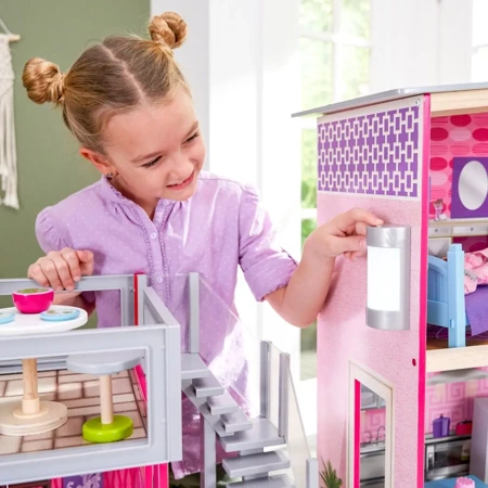 Domek dla lalek Barbie KidKraft Luksusowa Rezydencja Uptown z Basenem światłem i dźwiękiem