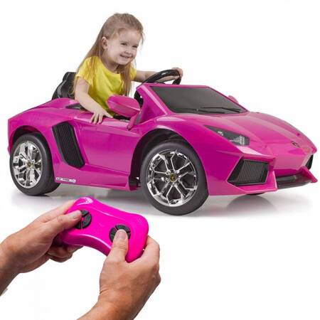 Pink  Lamborghini Aventador Samochód elektryczny 6V FEBER 