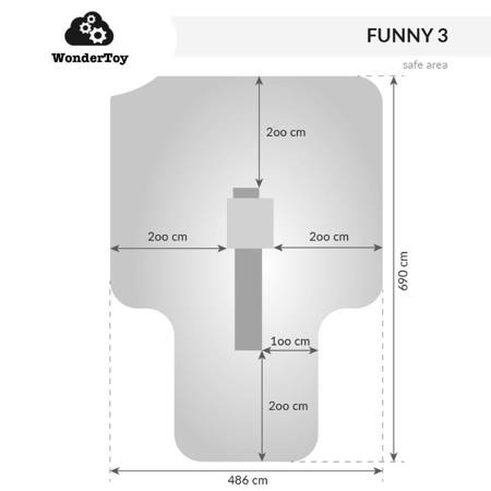 Plac zabaw Fungoo Funny 3 Ścianka Wspinaczkowa