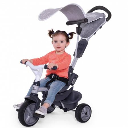 Szary Trójkołowy Rowerek  Baby Driver Komfort Plus SMOBY